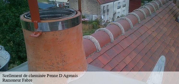 Pose de chapeau de cheminée par le ramoneur Ramoneur Fabre à Penne D Agenais: il s'occupe aussi de son scellement